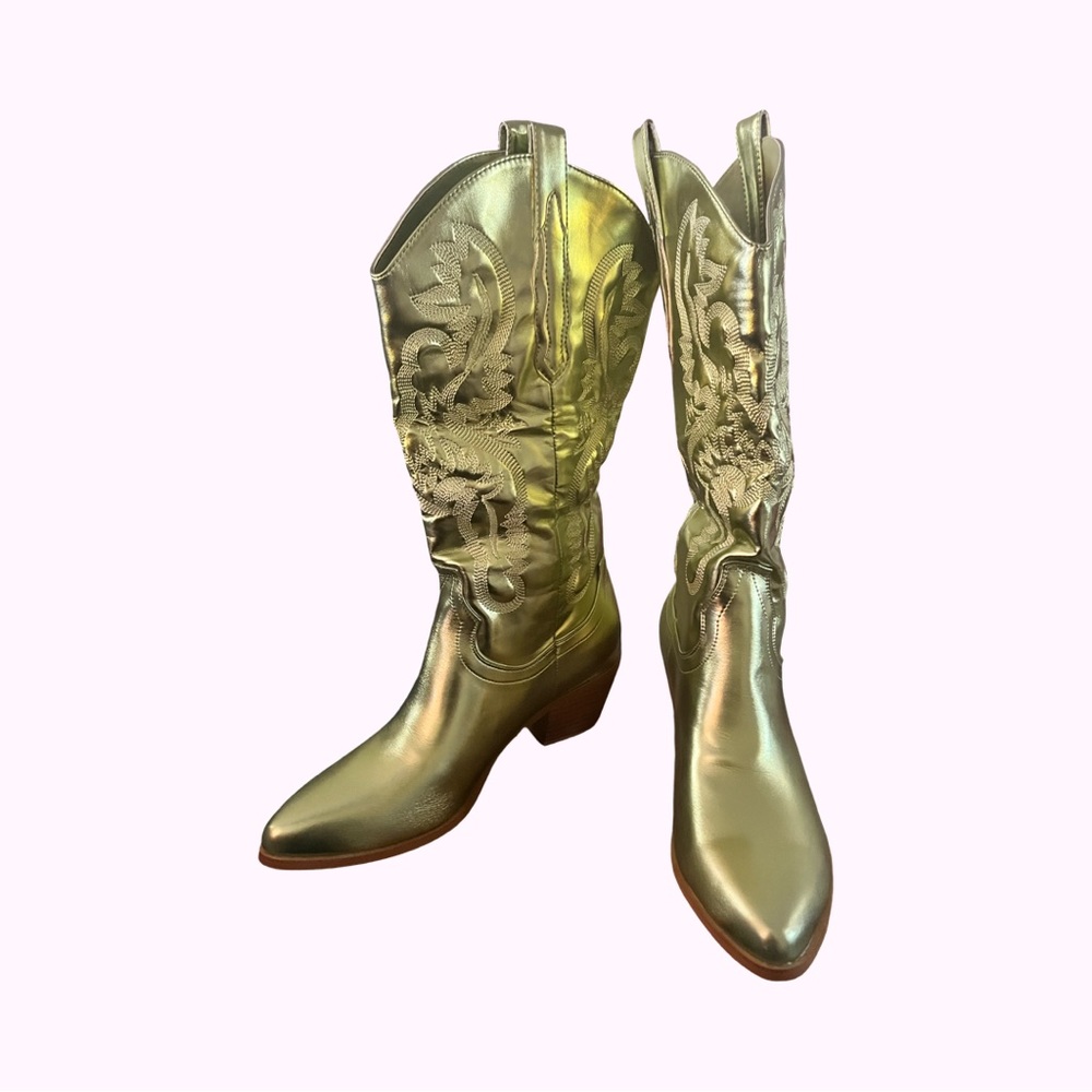 Metallic Cowboy Boots
